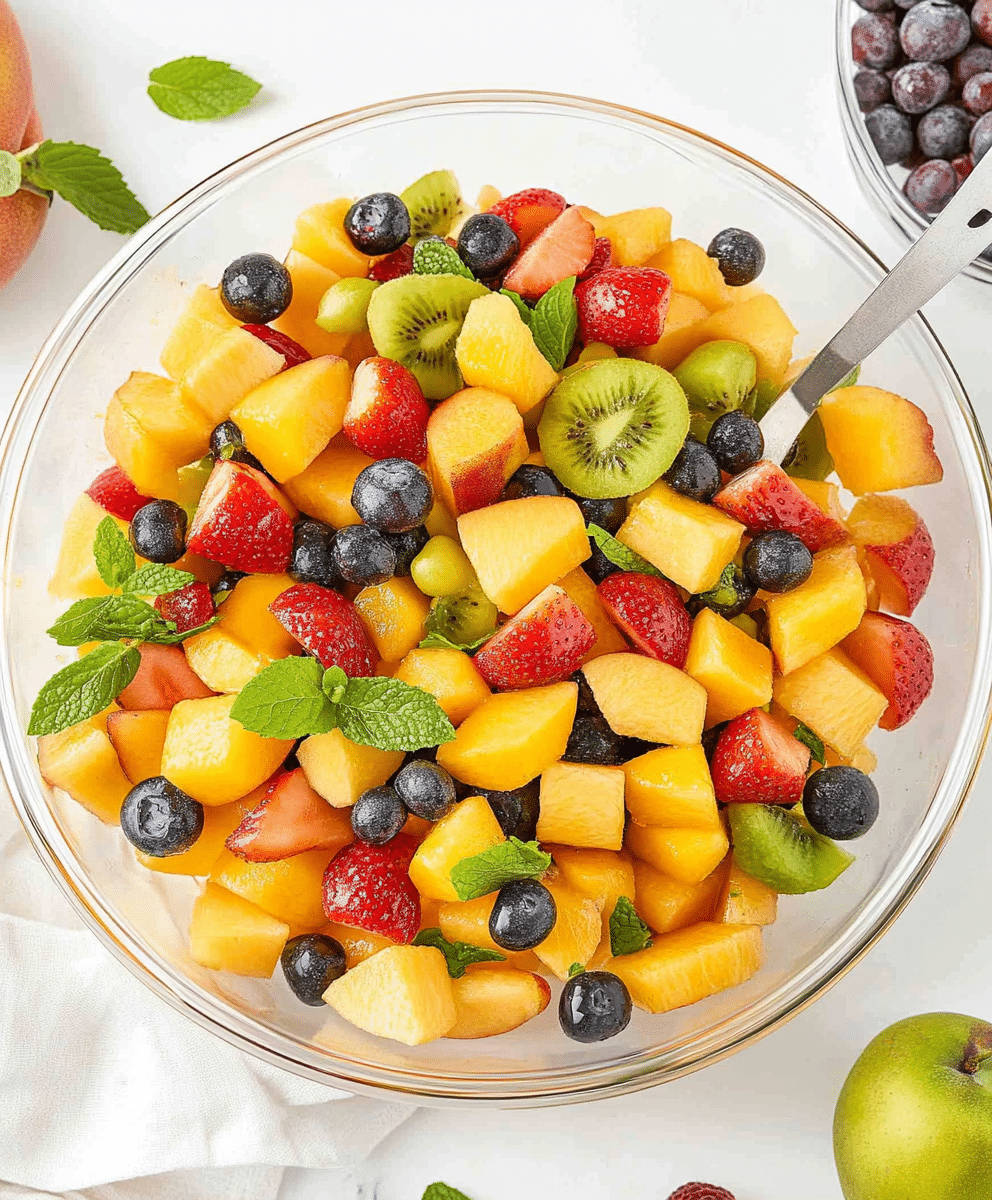 Summer Fruit Salad With Mint And Almonds Recipe - Ingredients