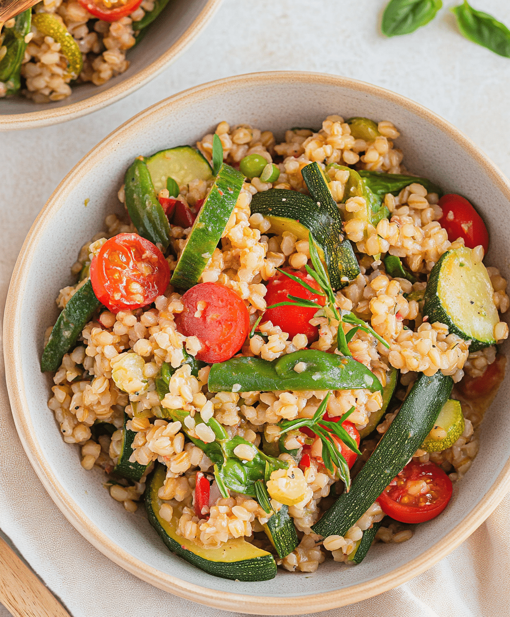 Summer Vegetable Barley Salad Recipe - Cooking Process
